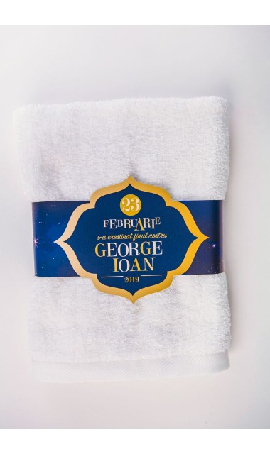 Trusou botez pentru baieti in nuante de alb ,gold si bleumarin, Praf de stele 2